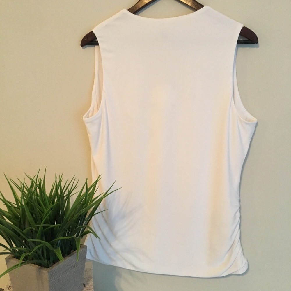 Anne Klein White Work Tank (Lined) Size Large NWT - Picture 2 of 8